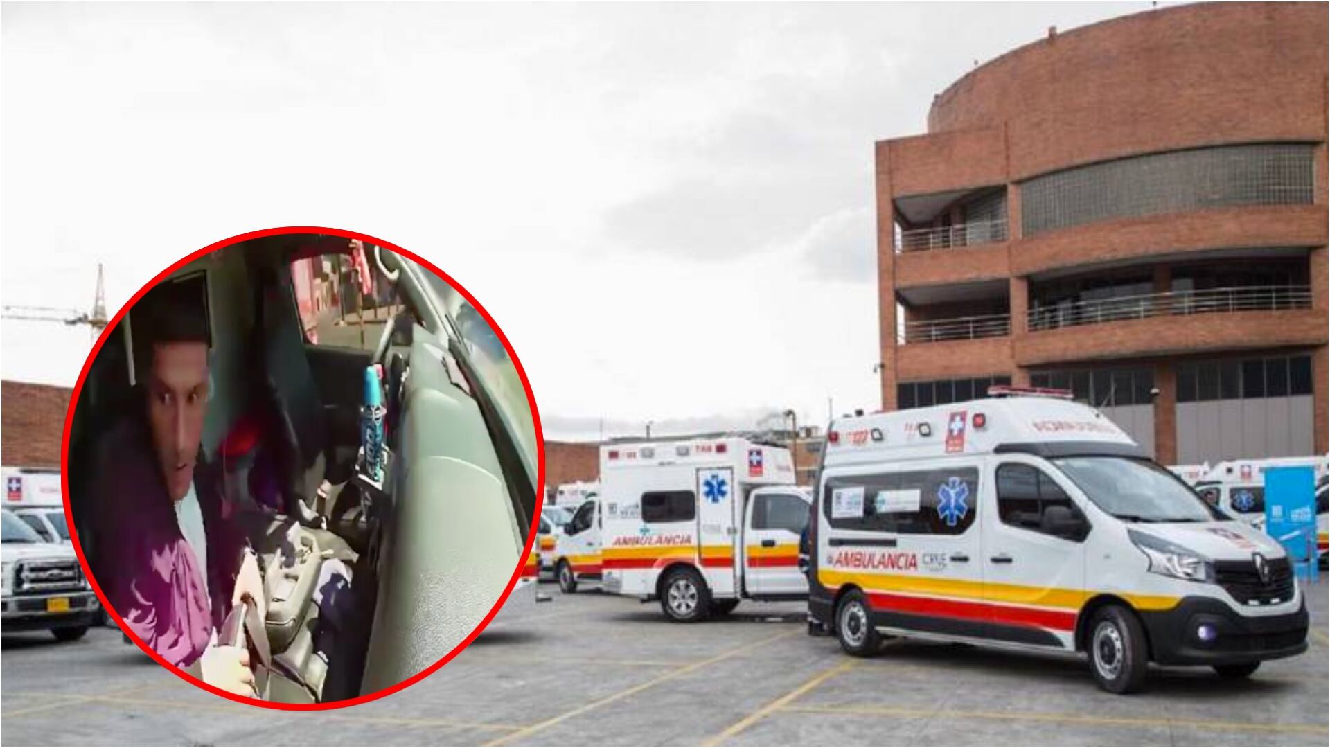 Sujeto aprovechó para robar a una ambulancia mientras paramédicos atendían a un paciente (Colombia Oscura y Archivo MWN)