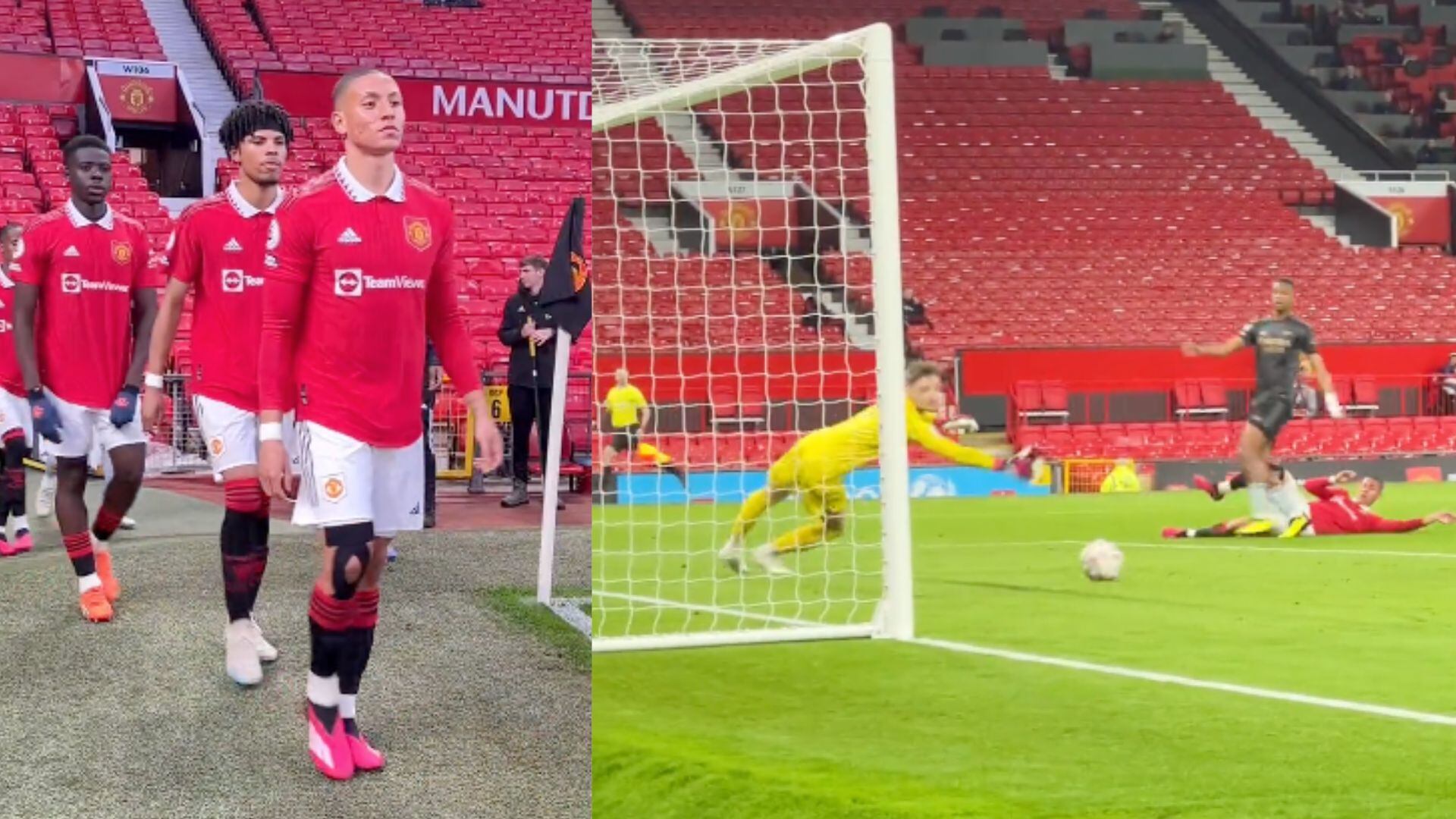 El colombiano Mateo Mejía anotó gol con el Manchester United Sub-21.