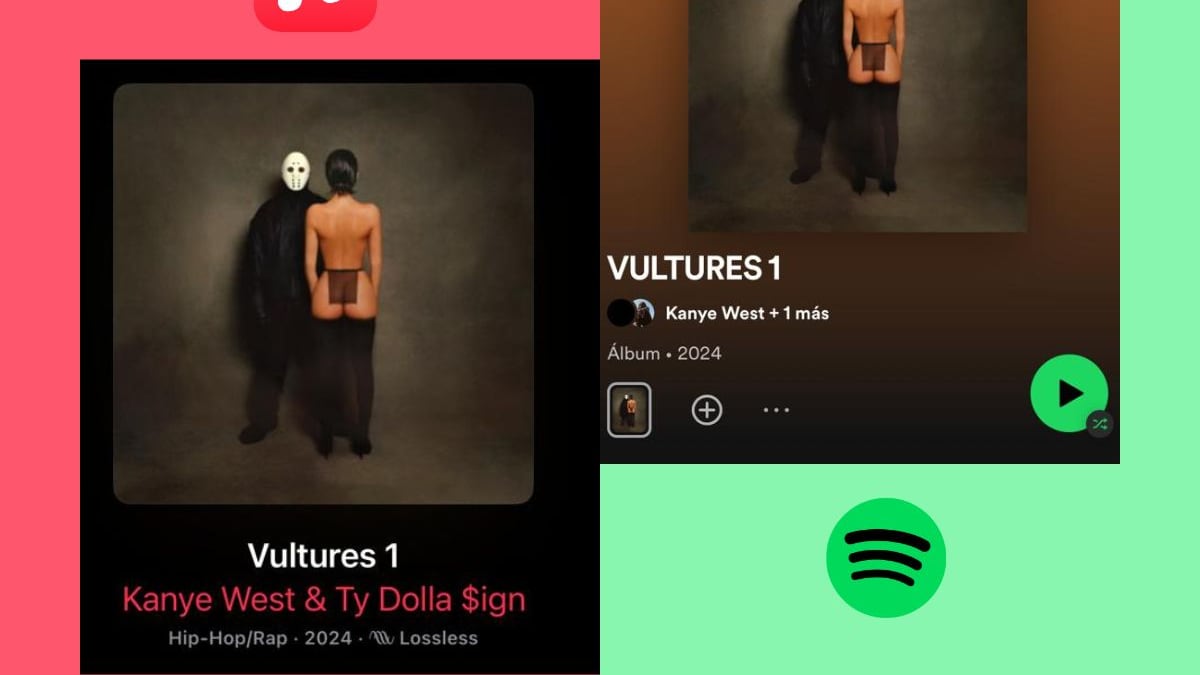 ¿Qué pasó con el álbum Vultures de Kanye West en Apple Music y Spotify?