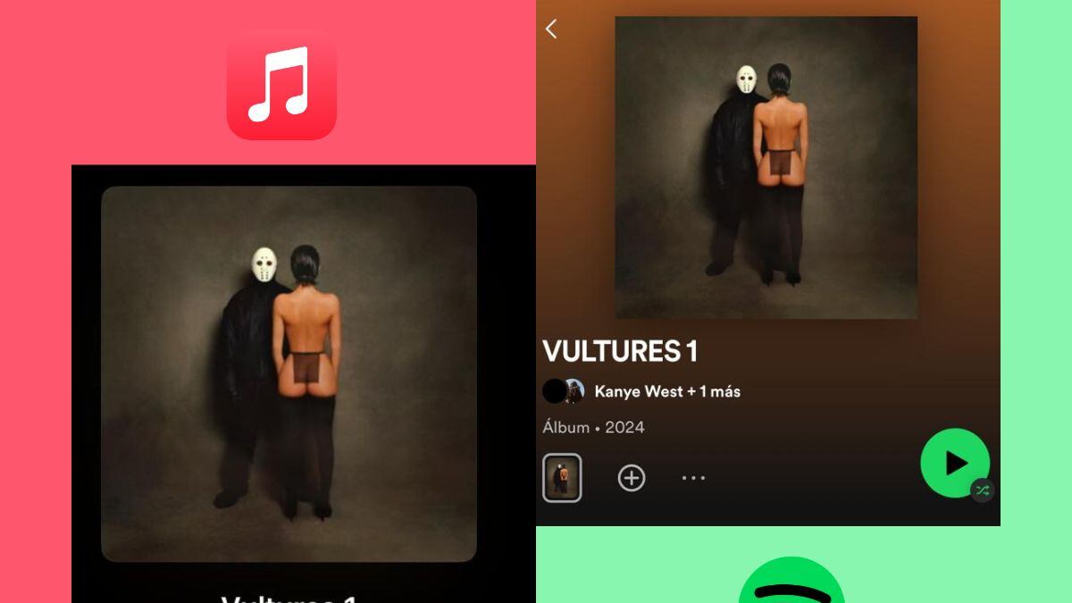 ¿Qué pasó con el álbum Vultures de Kanye West en Apple Music y Spotify?