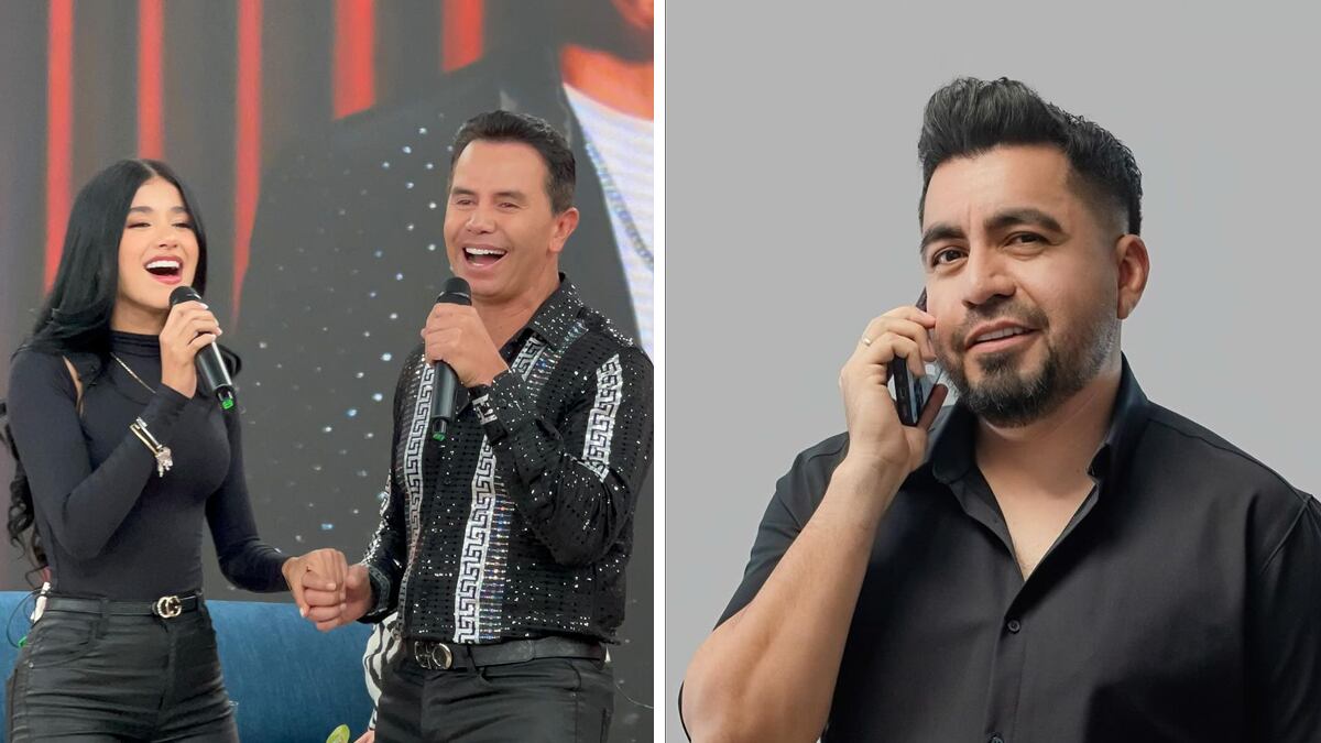 Jhonny Rivera y Jenny López cantando en 'Día a Día' y Jhovanoty