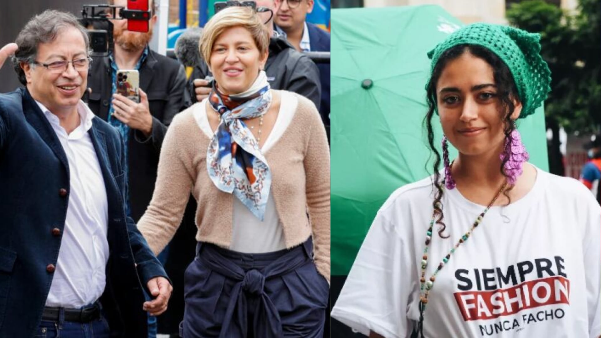 Gustavo Petro y Verónica Alcócer, su hija Sofía Petro