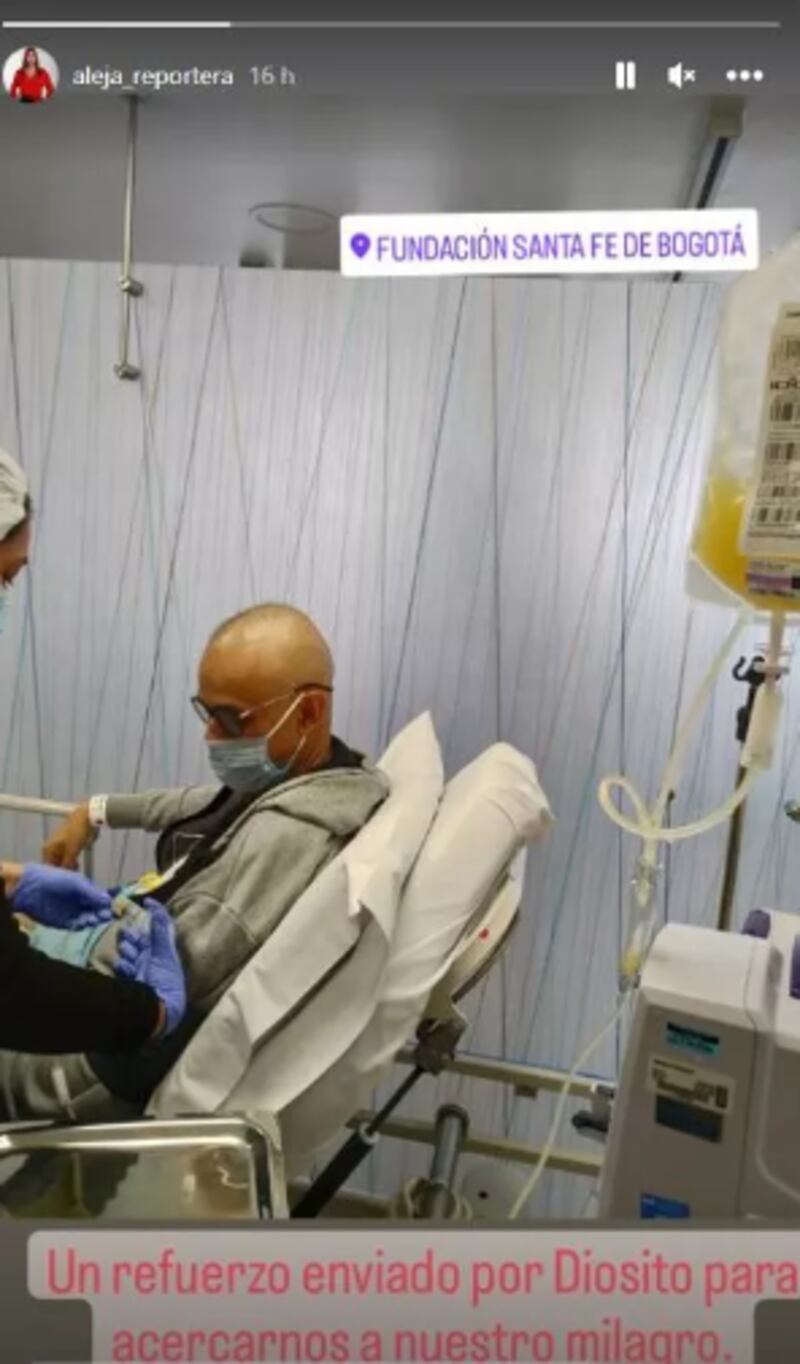 Diego Guauque recibió transfusión de plaquetas en medio de su tratamiento contra el cáncer.