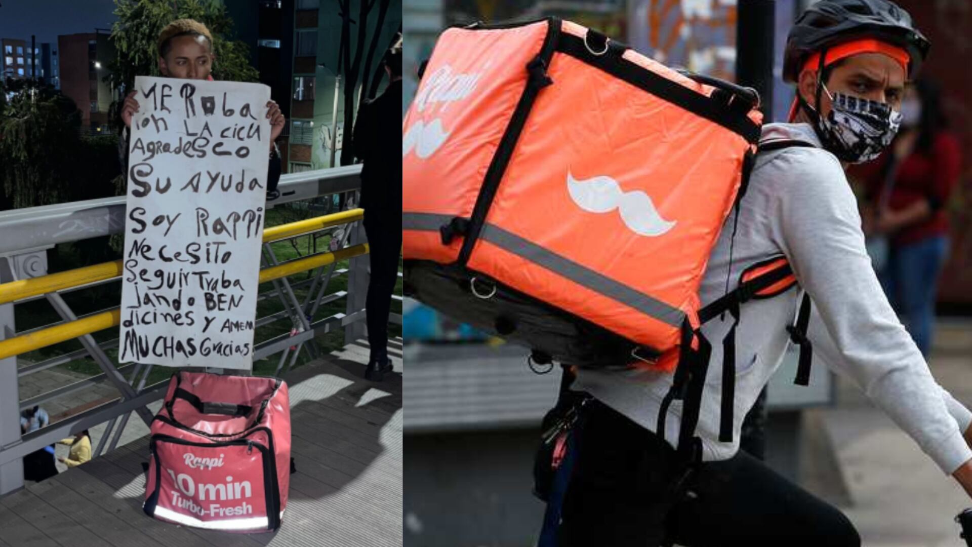 Rappi tendero pide plata en Bogotá para comprar bicicleta; la imagen es viral