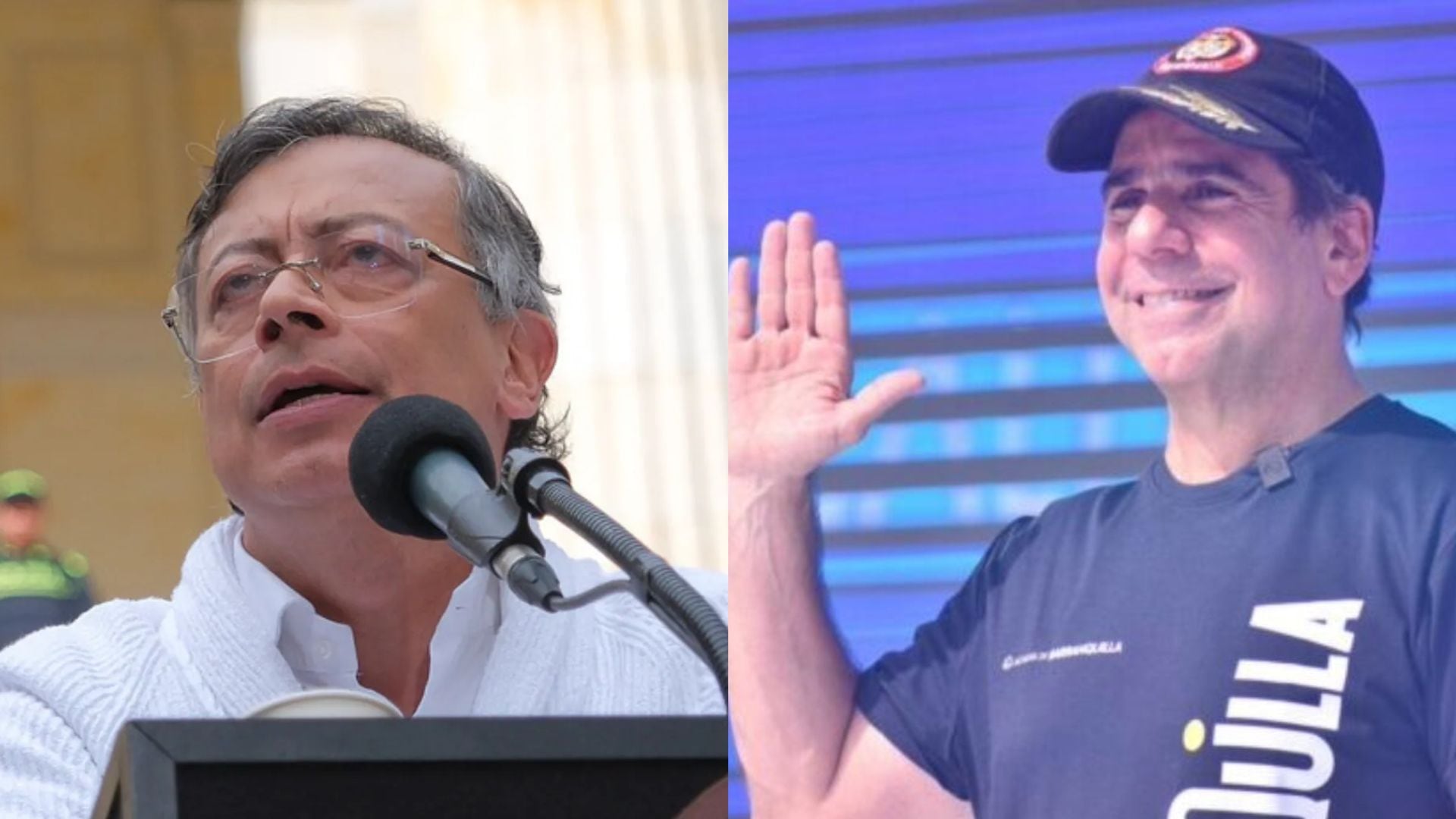 Gustavo Petro, presidente de Colombia y Alejandro Char, alcalde de Barranquilla