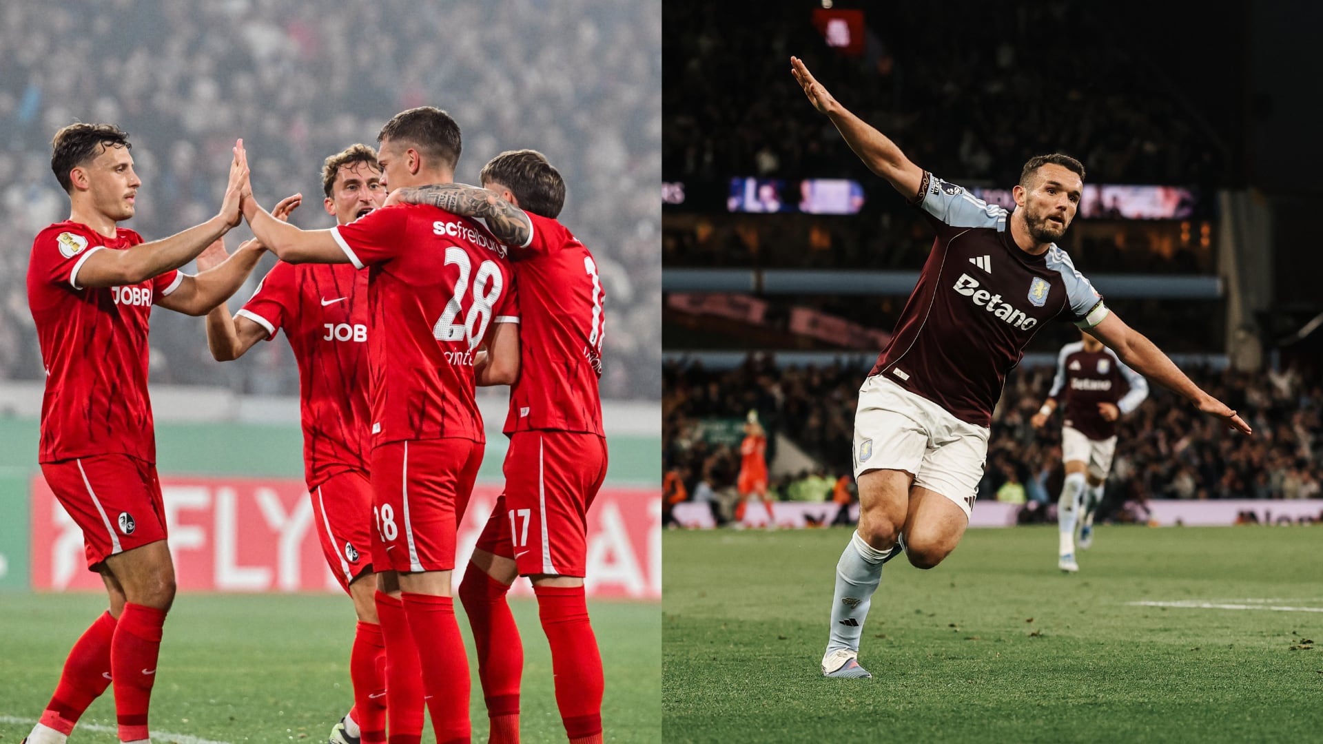 Friburgo y Aston Villa - Fotos: Redes sociales de los dos equipos el 20 de mayo del 2026