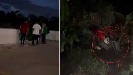 Accidente de vehículo en parqueadero de Envigado