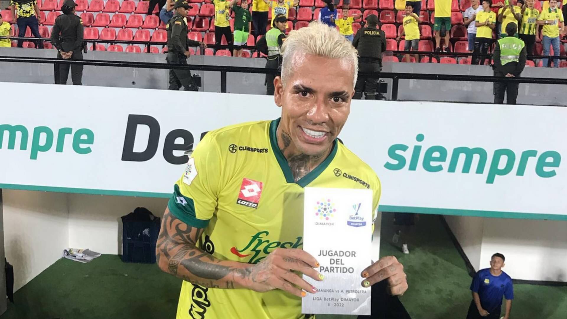 goles de Dayro Moreno en Bucaramanga vs. Santa Fe