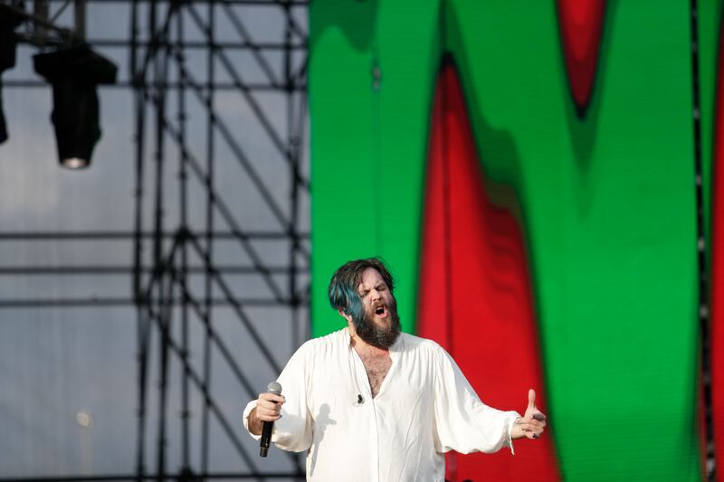 Cuatro Pesos de Propina, de Uruguay, durante su presentación en Rock al Parque 2022 en Bogotá.