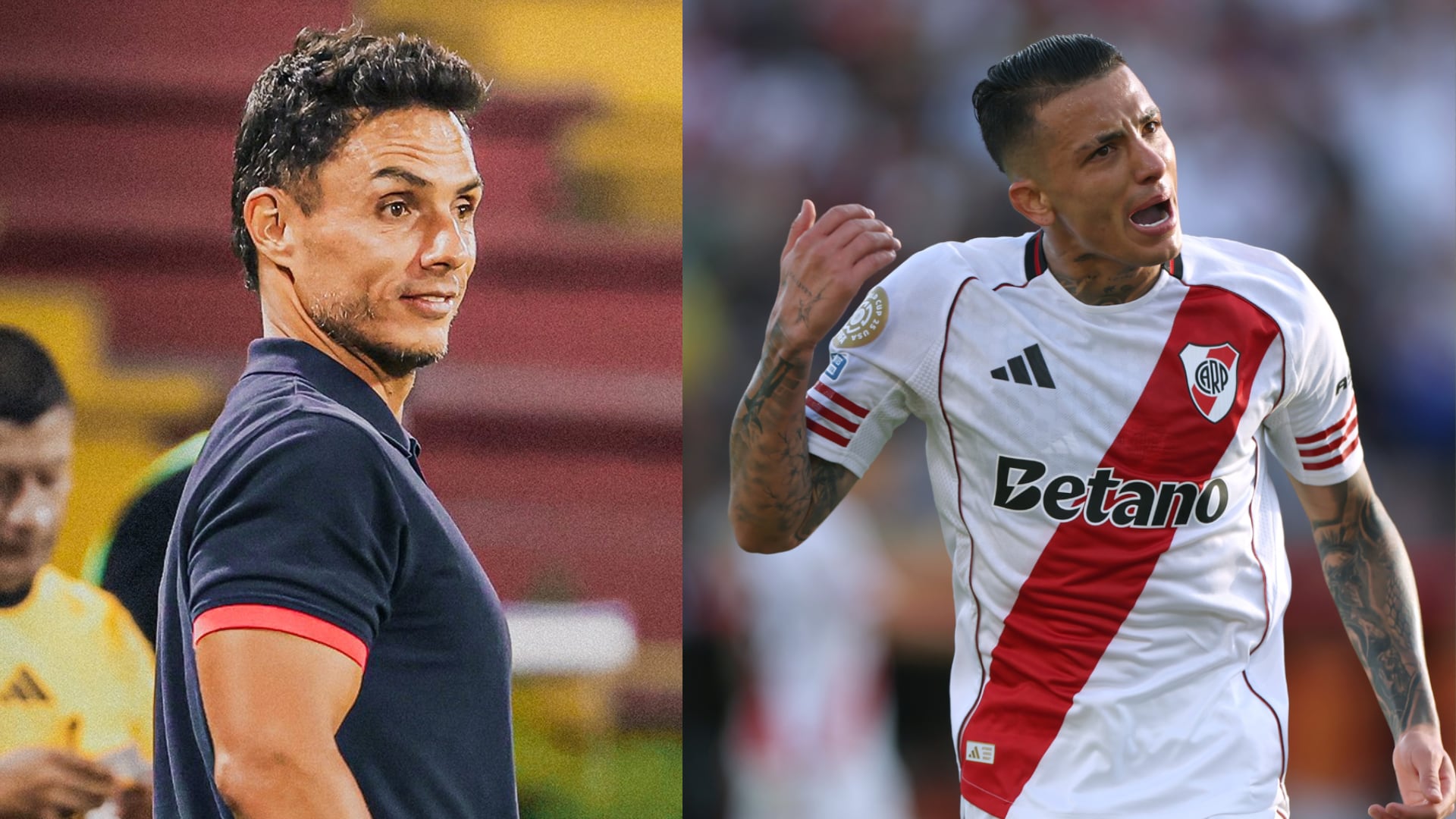 Kevin Castaño y Lucas González - Fotos: Redes sociales del Tolima y de River el 28 de mayo del 2026
