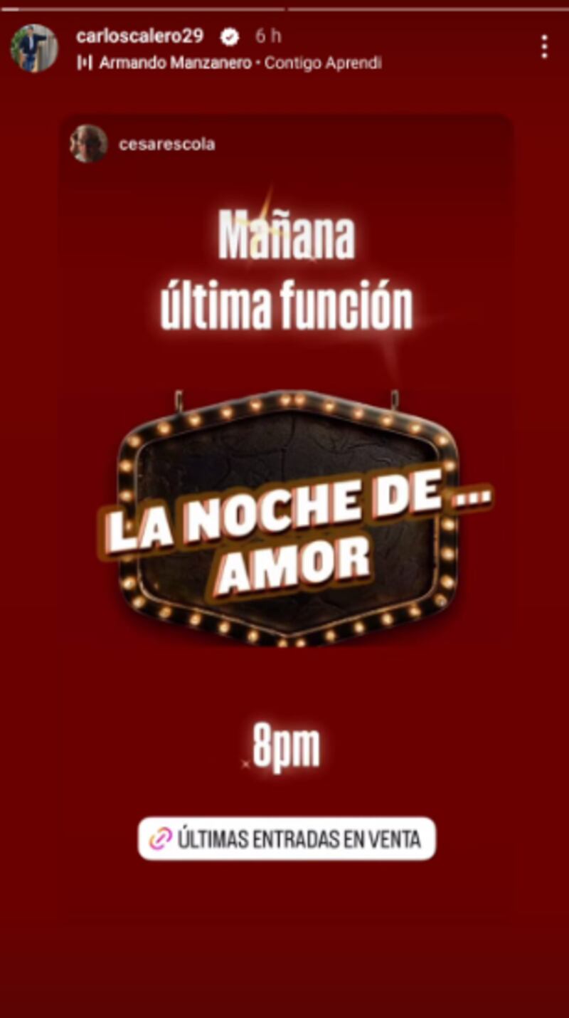 Calero le puso fin a uno de los proyectos que tenía lejos de la TV