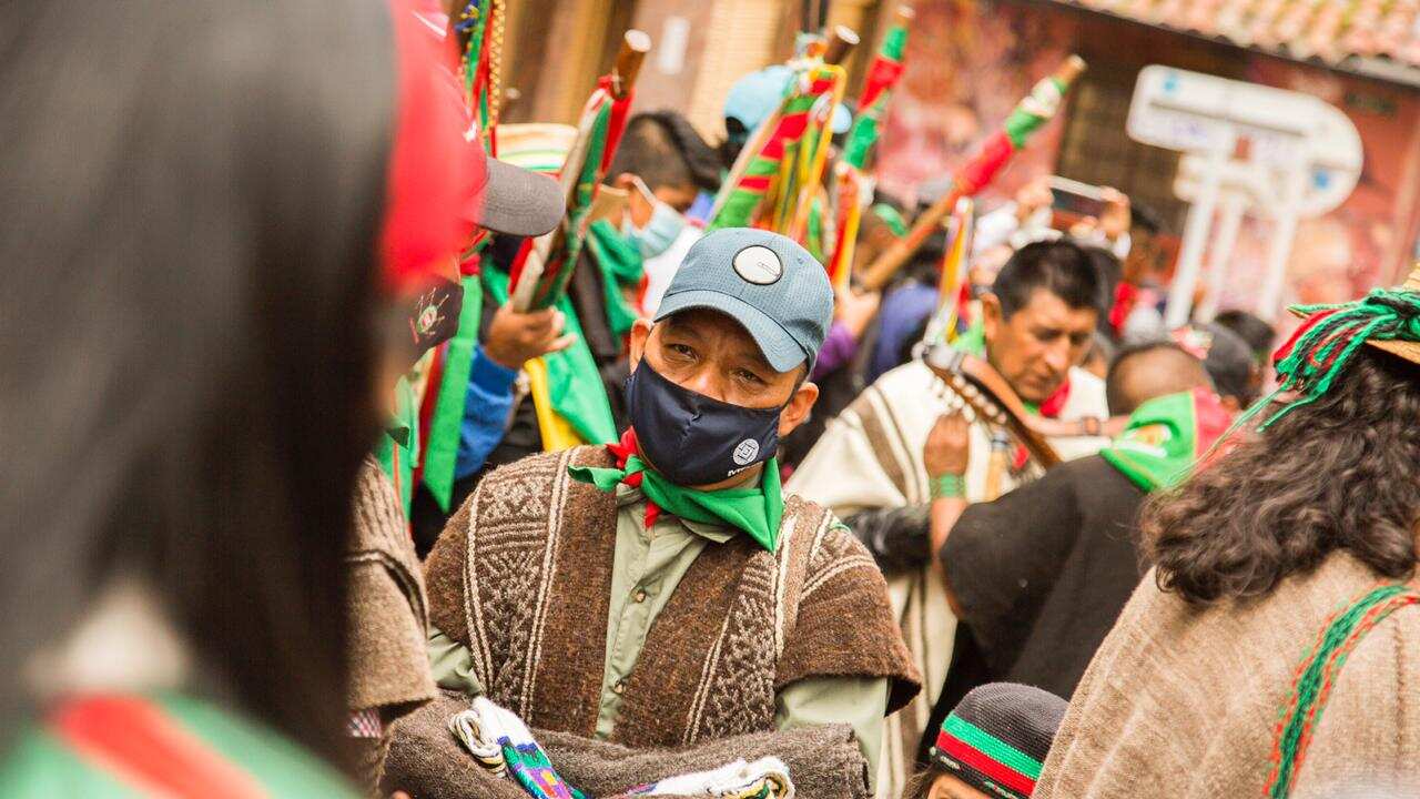 Minga indígena en Bogotá