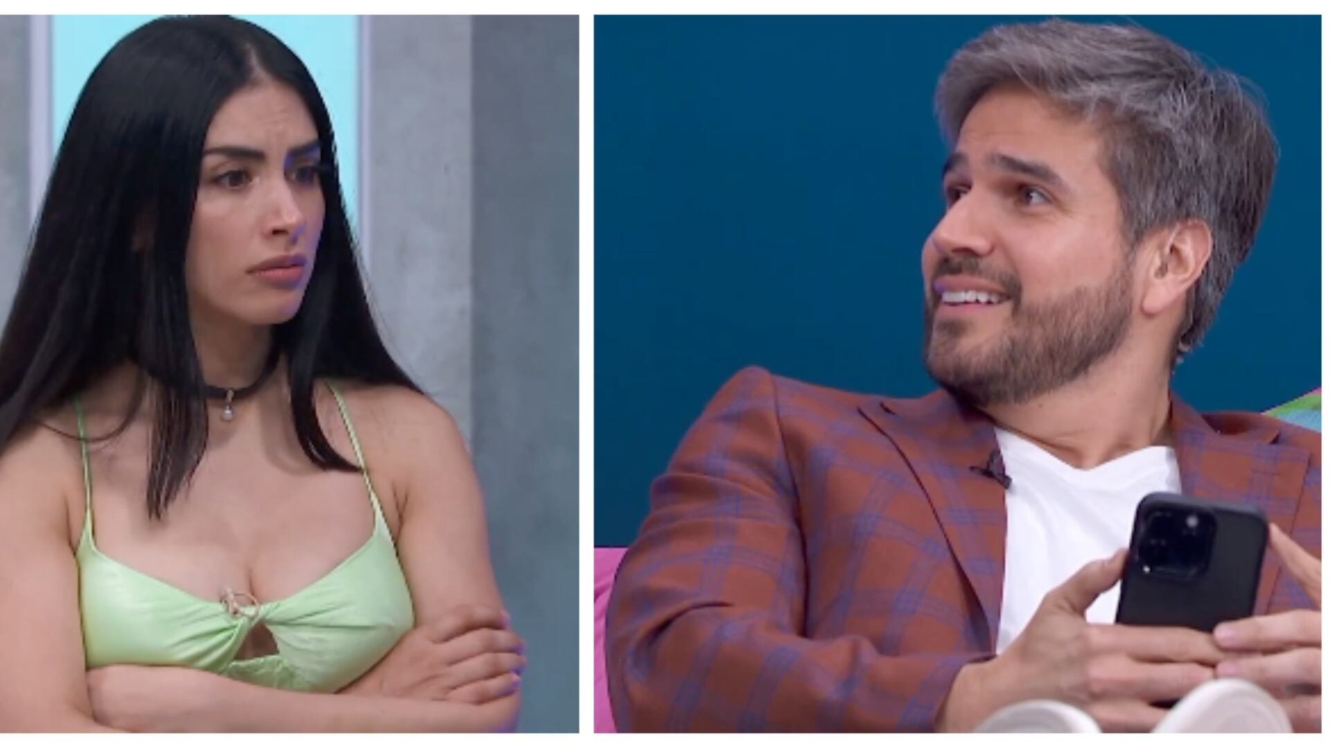 Daniel Arenas no aguantó la ‘toxicidad’ de Jessica Cediel y le terminó en plena transmisión en vivo, esta fue su reacción (captura de pantalla de Hoy Día, Telemundo)