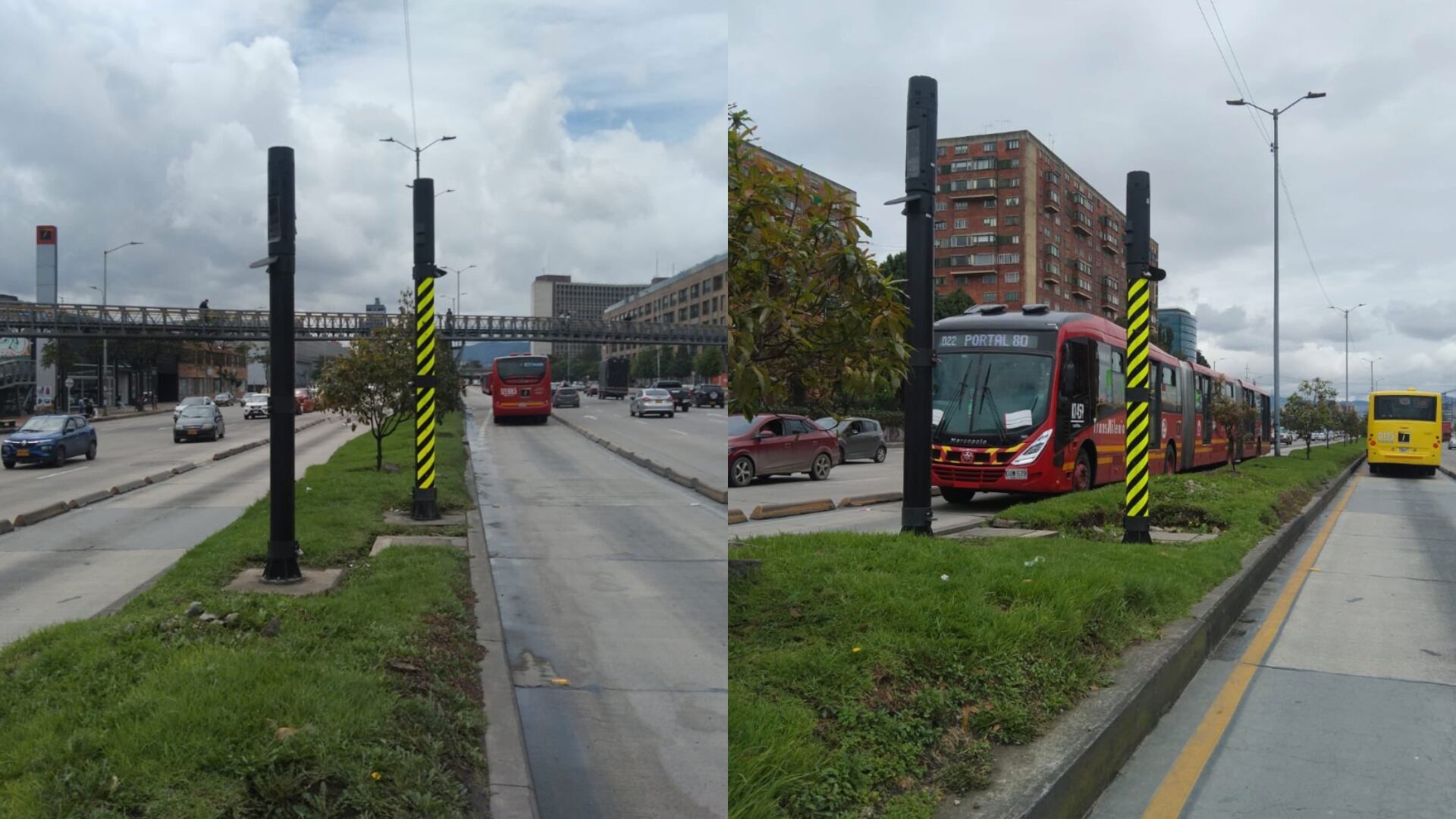 La Secretaría de Movilidad señalizó cámaras de velocidad en la Avenida NQS de Bogotá.