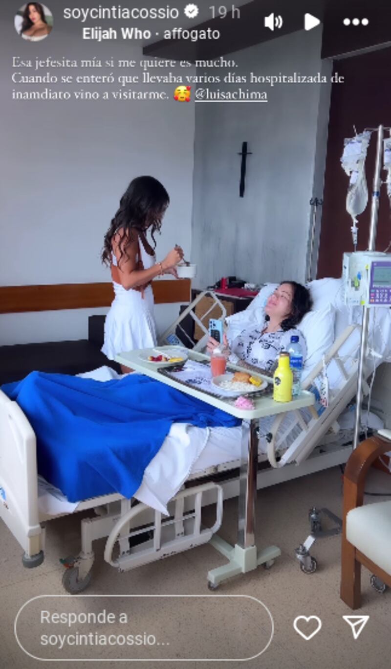 Cintia Cossio desde sus redes sociales.