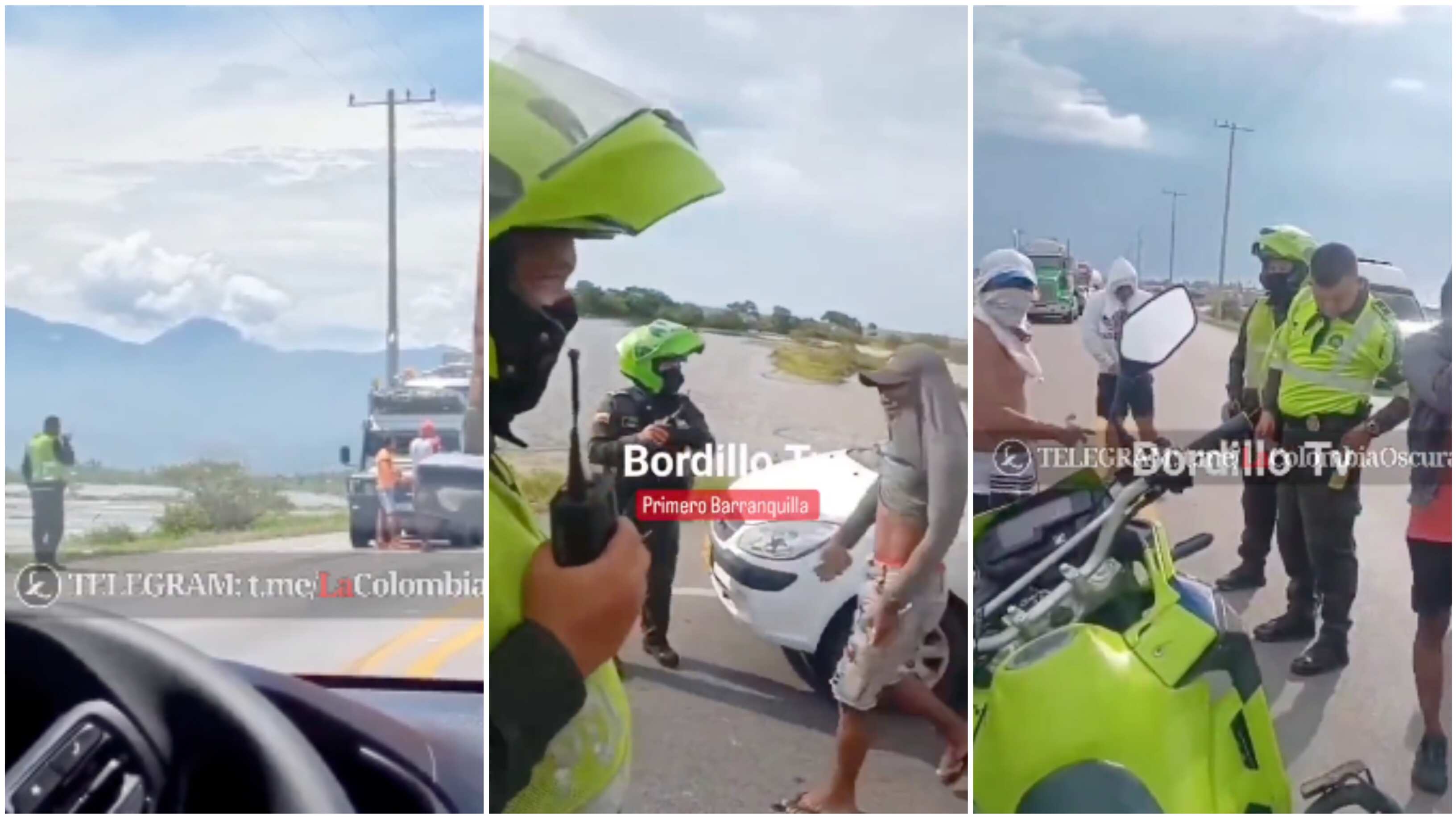 Policías llegaron al retén ilegal en Tasajera, Magdalena