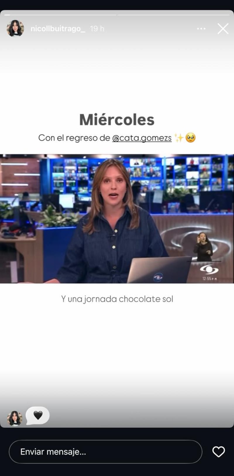 regresa Catalina Gómez Sánchez a Noticias Caracol.