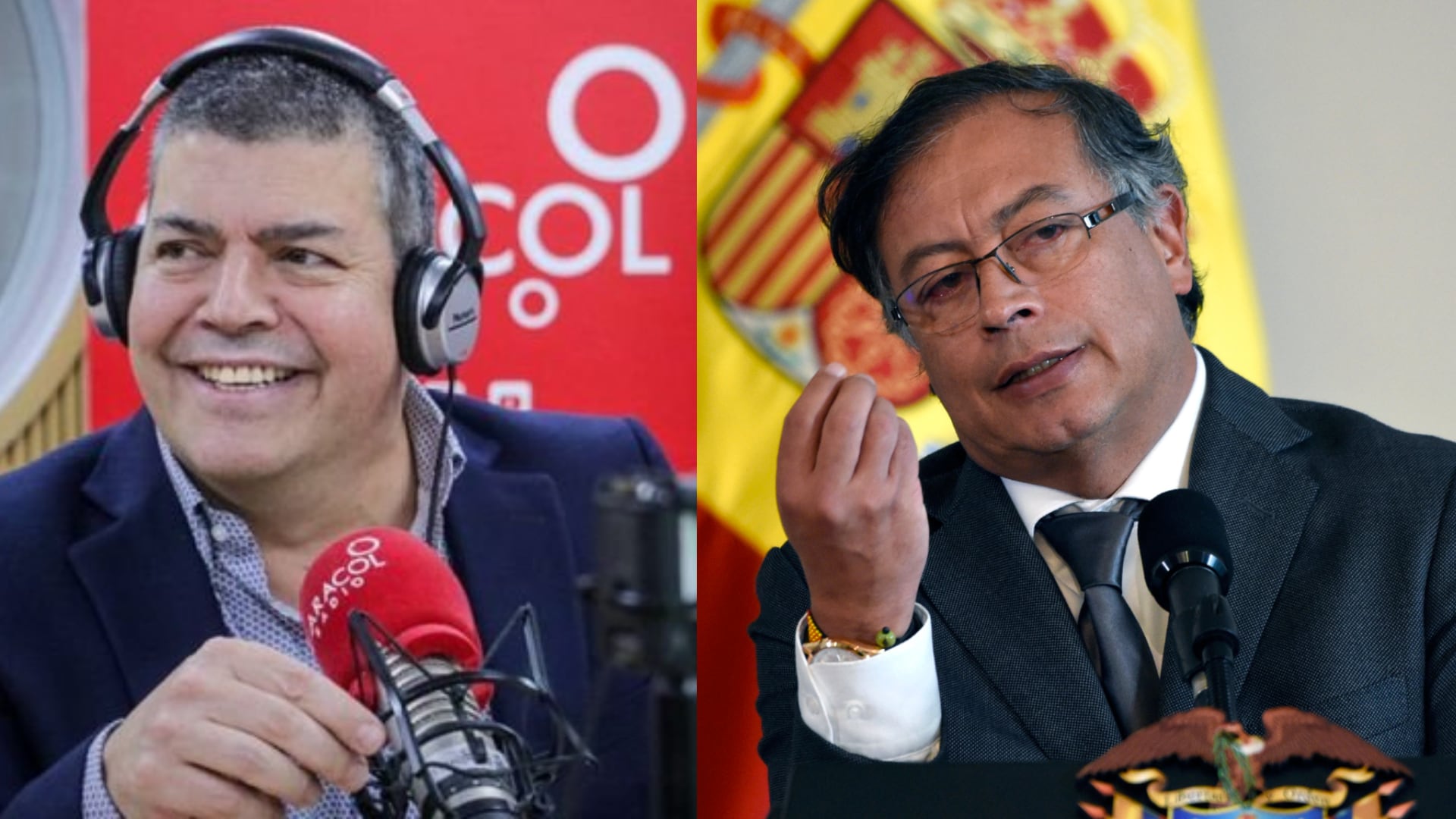 Gustavo Gómez y Gustavo Petro.