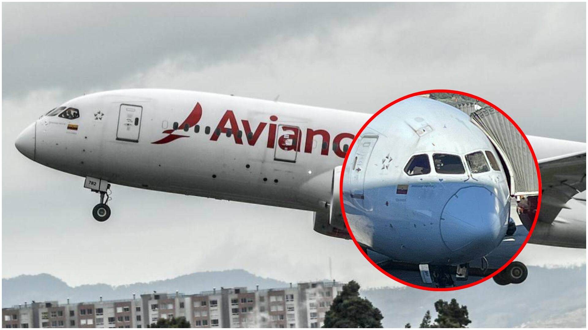 Vuelo de Avianca, con 232 pasajeros, realizó aterrizaje de emergencia por daño en ventanilla del piloto (Foto vía: Avianca y redes sociales)