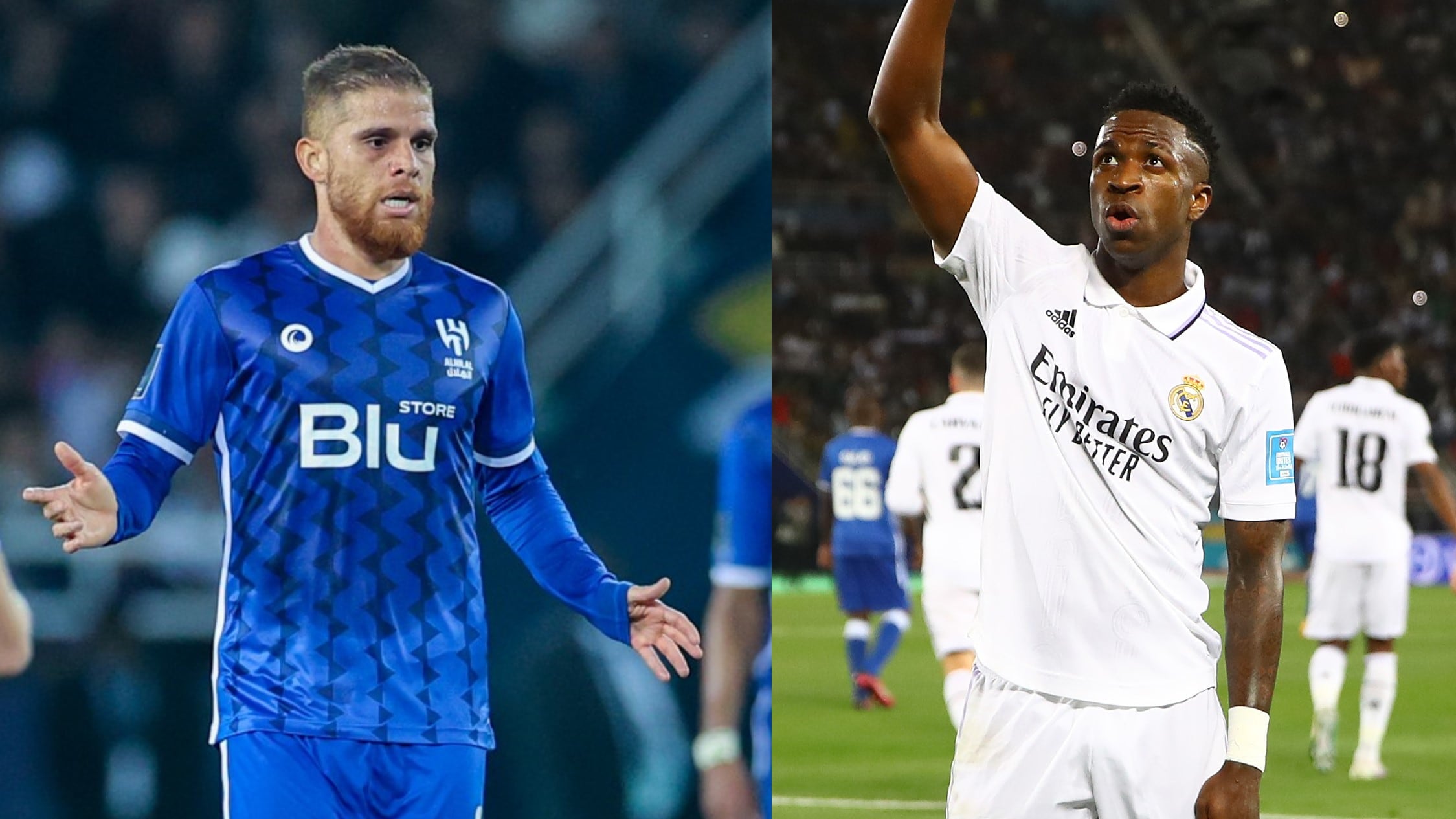 Gustavo Cuellar y Vinicius Junior