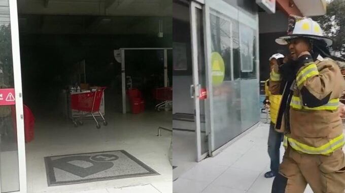 Incendio en una tienda D1 en Barranquilla.