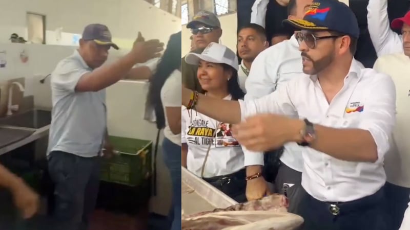 Abelardo de la Espriella tuvo fuerte encontronazo con petrista en mercado de Santa Marta; “yo los voy a defender”