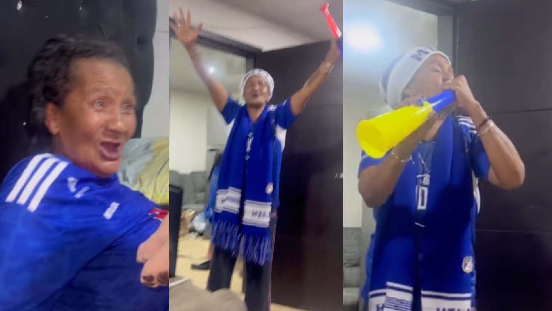 Hincha de Millonarios conocida como 'La cucha' celebró el empate de su equipo