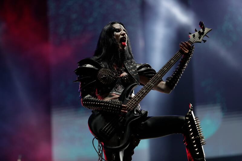 Asagraum, de Países Bajos, durante su presentación en el Festival Rock al Parque en Bogotá.