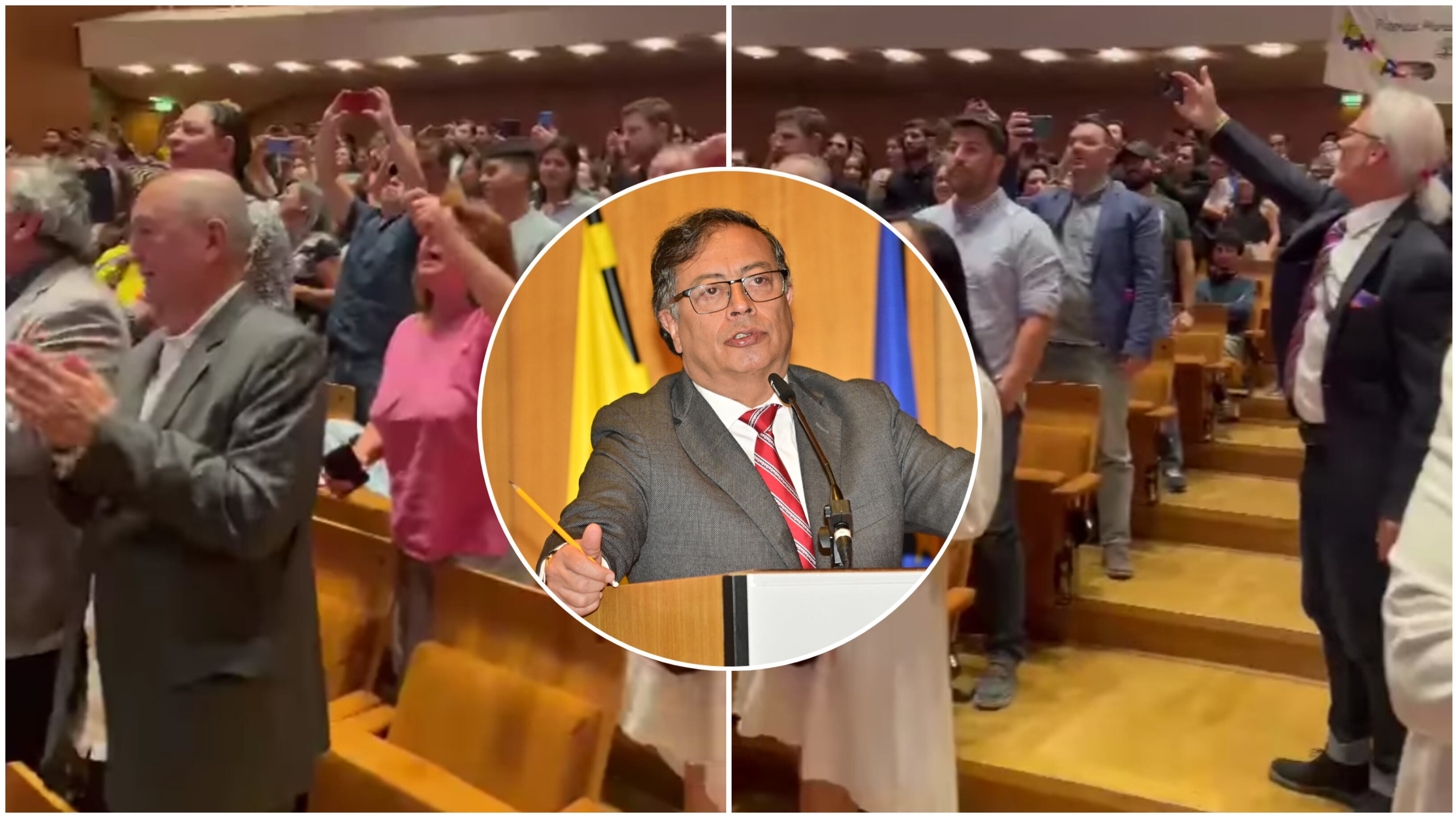 Recibimiento de colombianos a Gustavo Petro en Alemania, 15 de junio de 2023