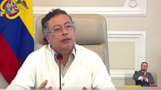 Foto del presidente de Colombia, Gustavo Petro en el Consejo de Ministros.