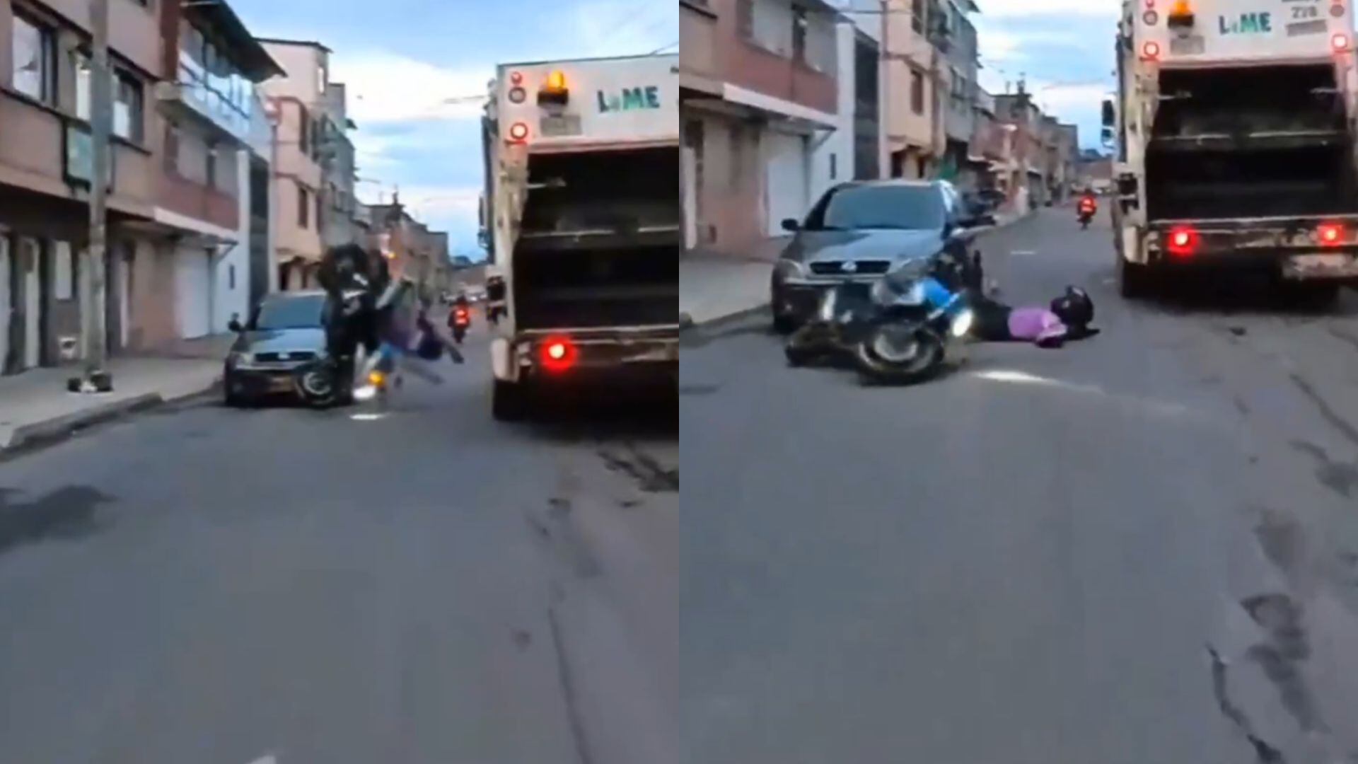 Accidente de moto en Bogotá