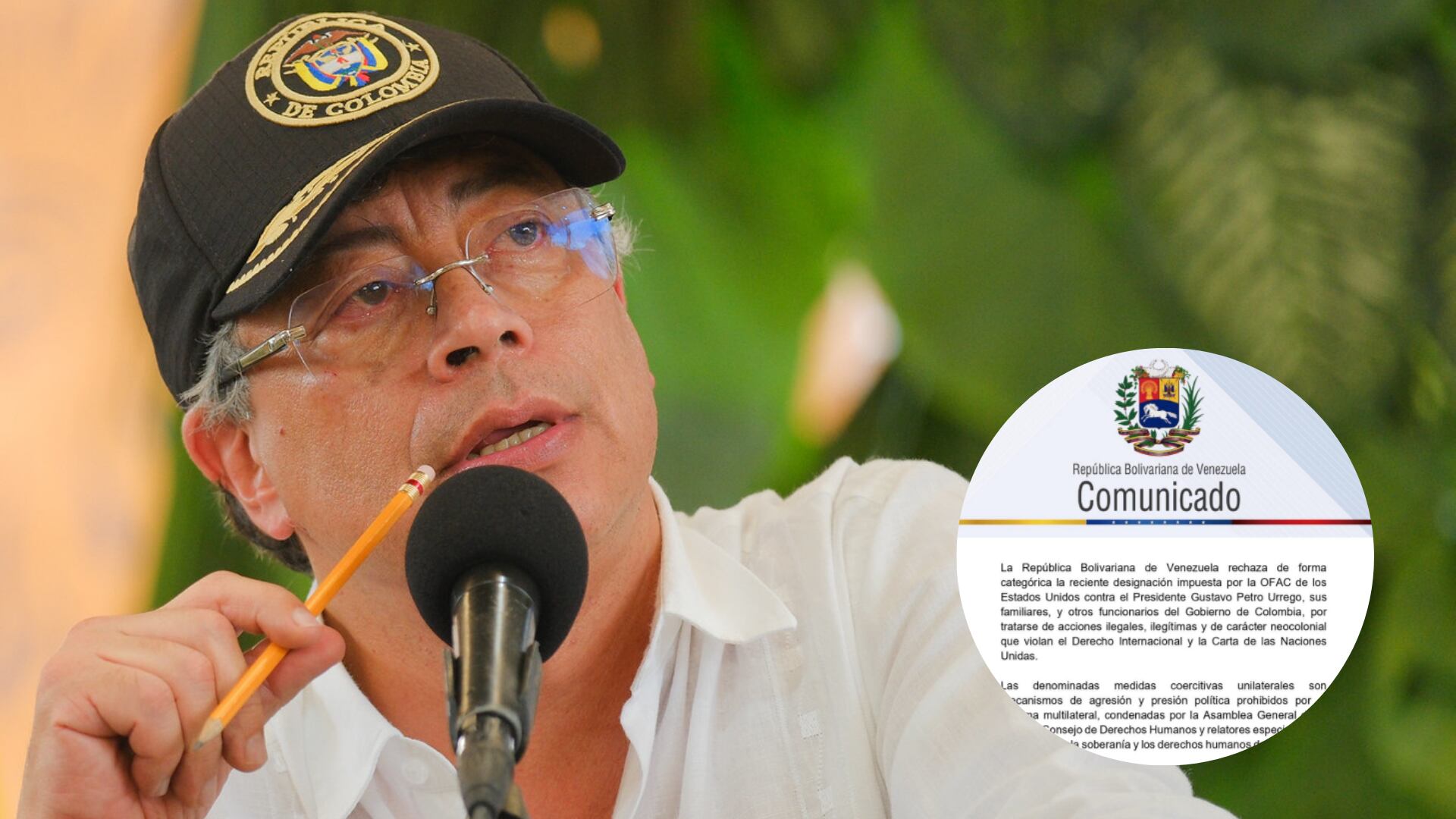 Comunicado de Venezuela en favor de Petro