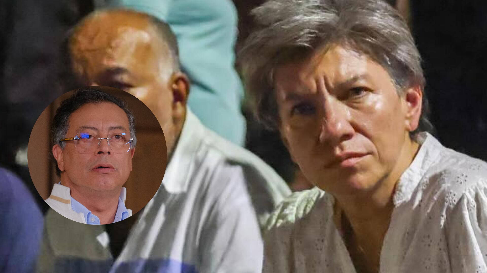 Claudia López y Gustavo Petro.
