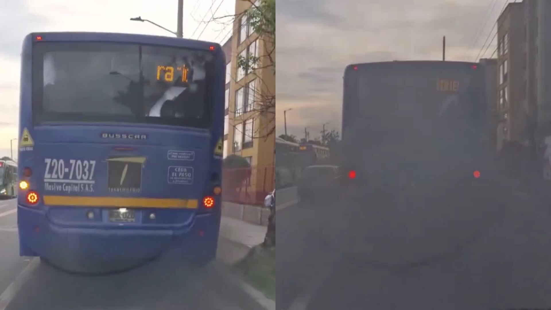 ¿El SITP ahora cuenta con buses a carbón? Indignación por la contaminación que generan los buses del sistema