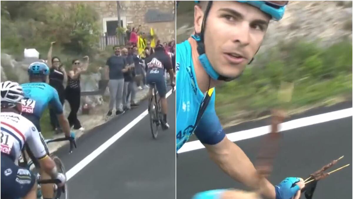 Battistella terminó repartiendo pinchos de asado en el Giro de Italia
