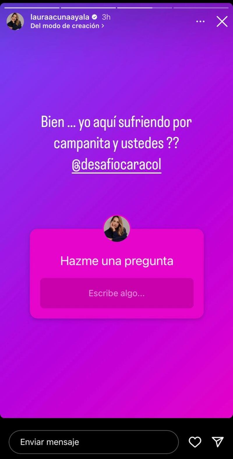 Laura Acuña mostró el cariño que siente por participantes del 'Desafío XX'