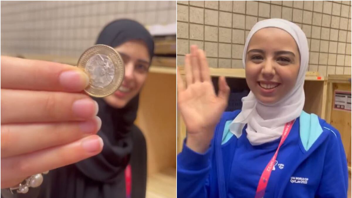 Ricardo Orrego agradeció con moneda de mil el detalle especial de dos qataríes