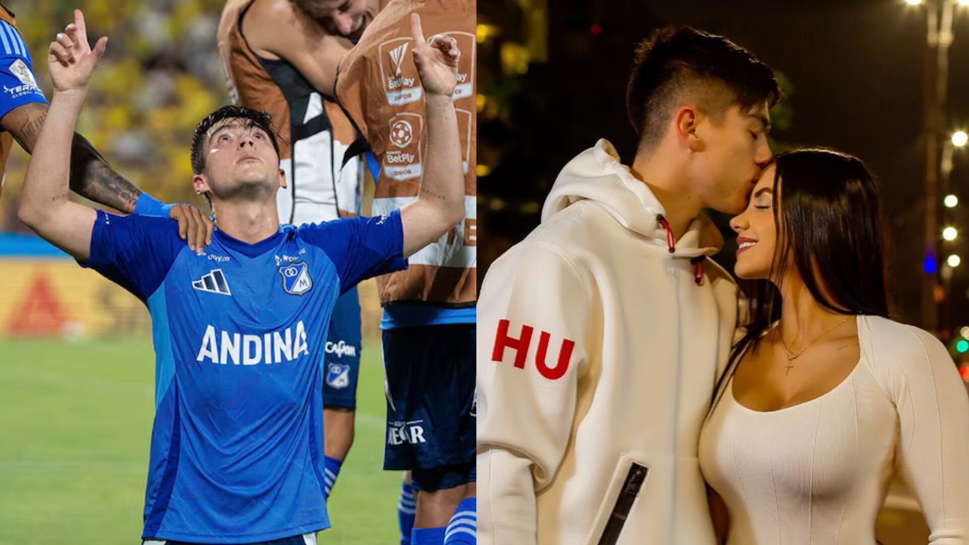 Daniel Ruiz de Millonarios sorprendió a su novia tras gol frente al Chicó