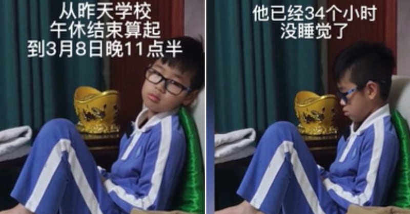 El Sr. Huang detuvo el castigo cuando el niño se puso a llorar y prometió reducir el tiempo que pasa viendo el celular