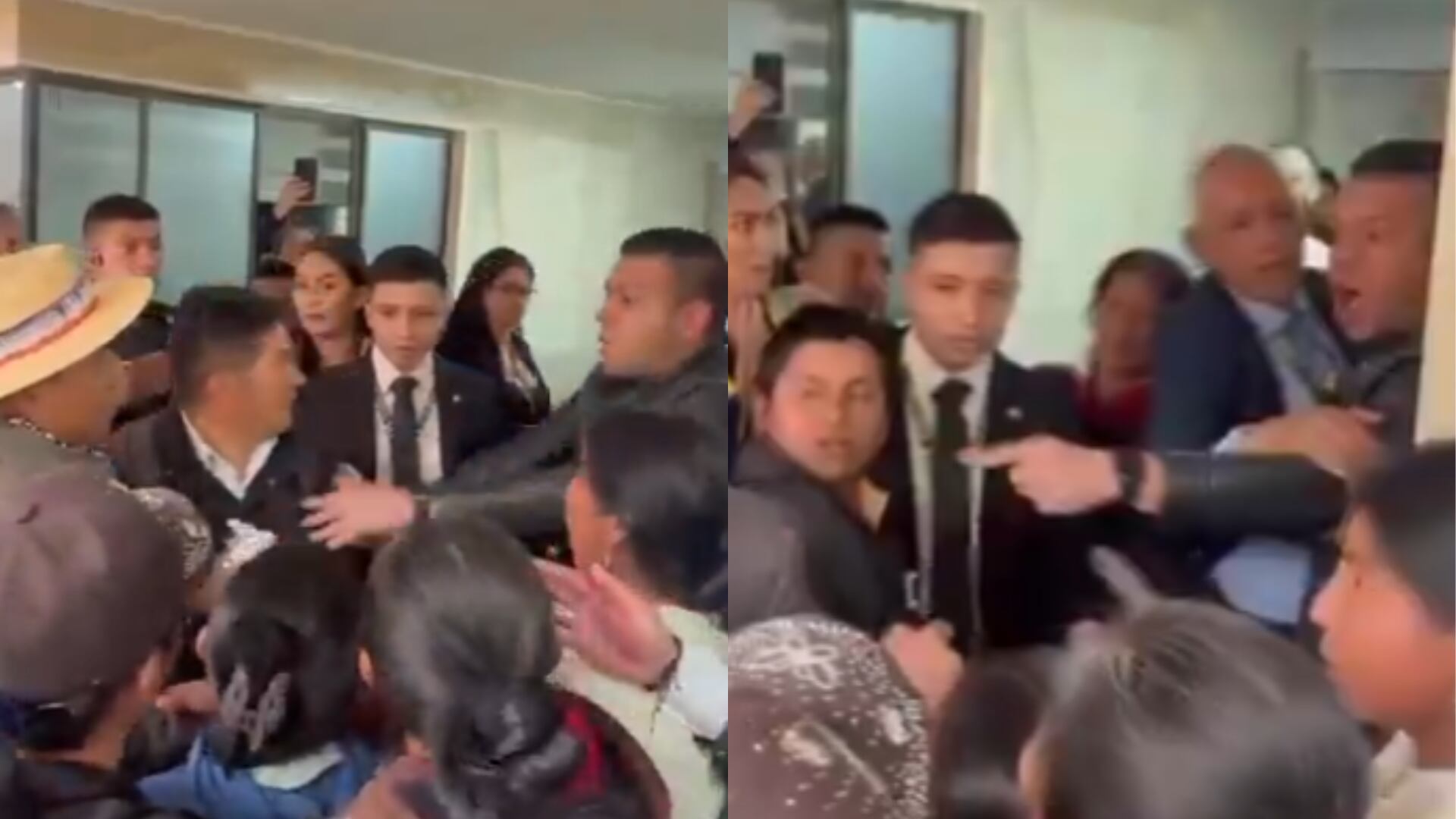 Otra vez graban a Jota Pe Hernández agrediendo a una persona: la víctima fue el representante indígena Ermes Pete