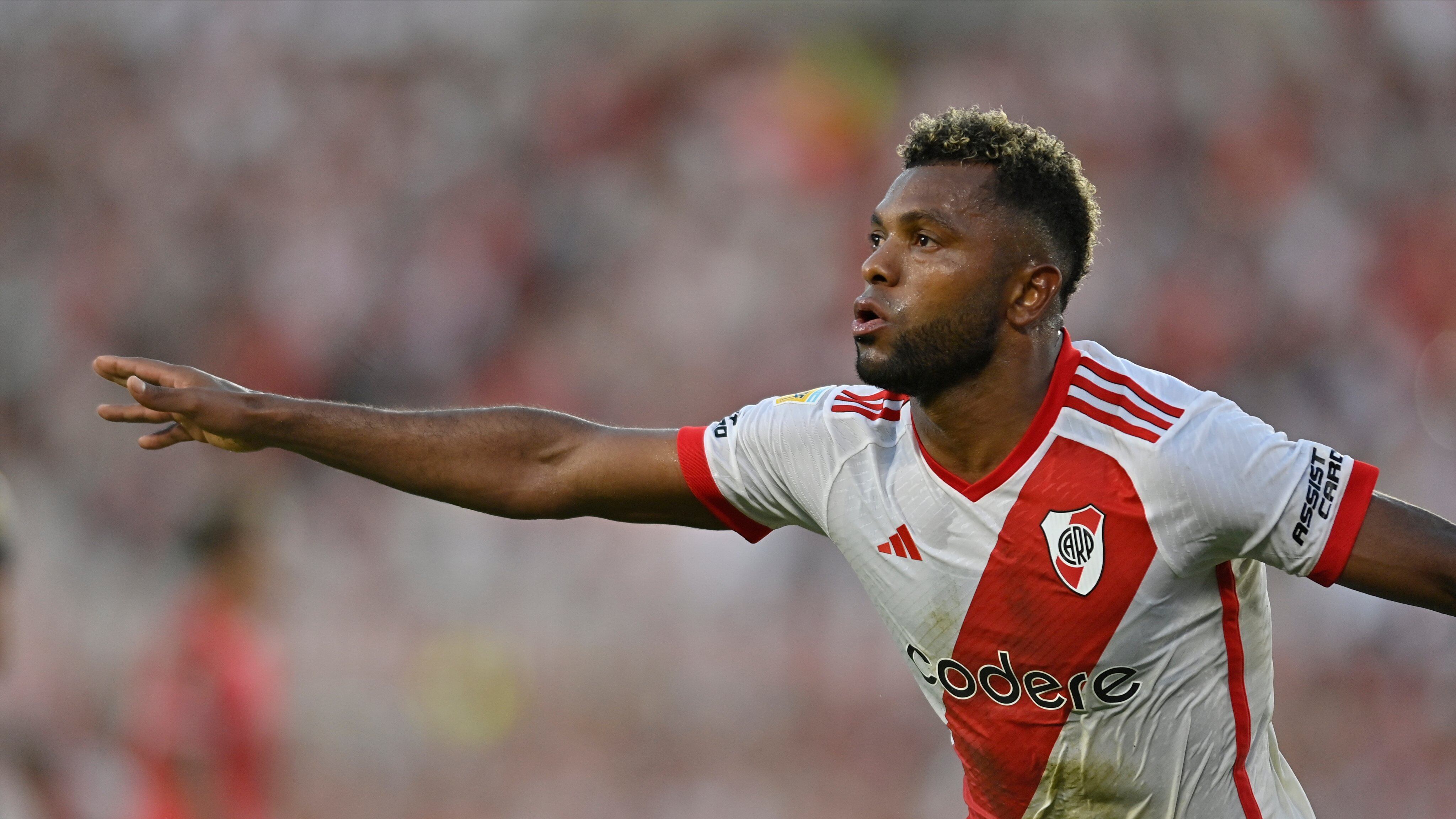 Miguel Ángel Borja pintó el primer gol del año para River Plate en Argentina