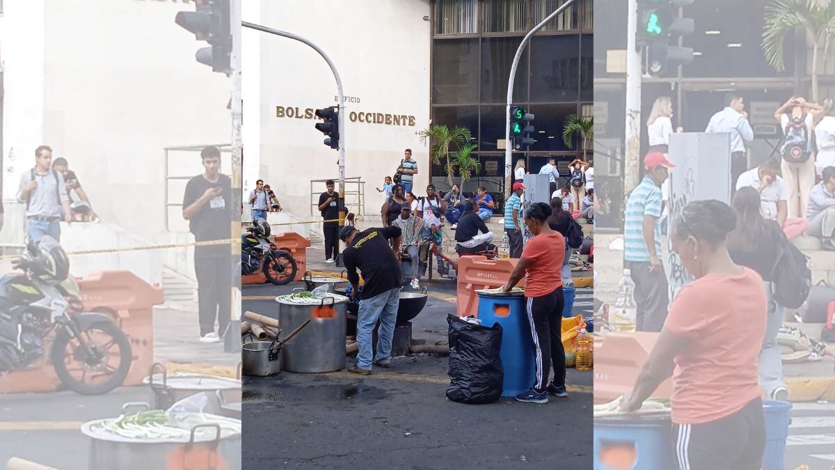 La Minga Indígena bloqueo vías del centro de Cali.