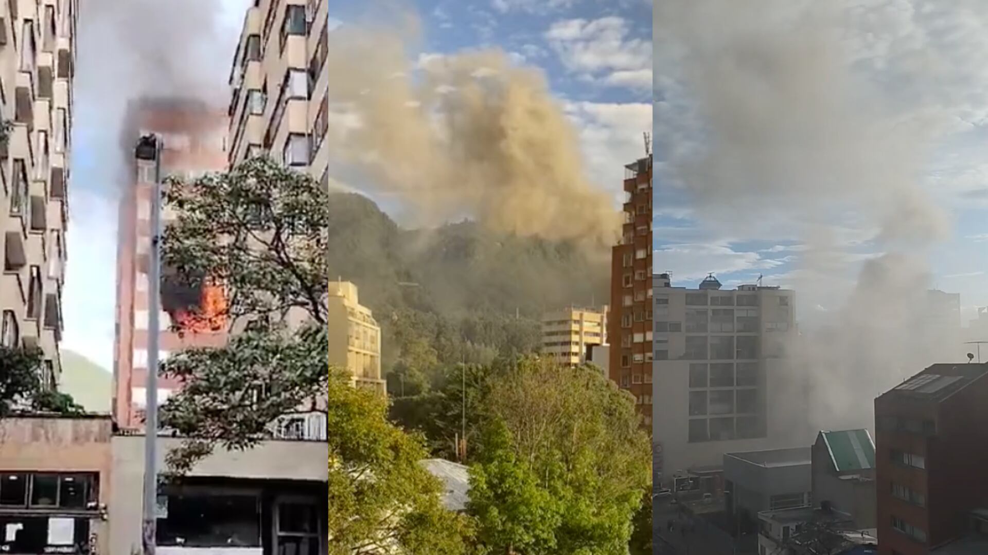 Incendio en el centro de Bogotá.