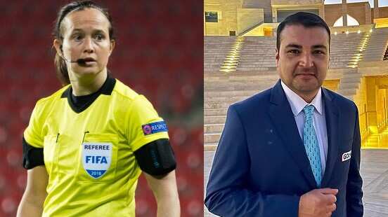 Cheryl Foster y Carlos Alberto Morales, narrador de Gol Caracol