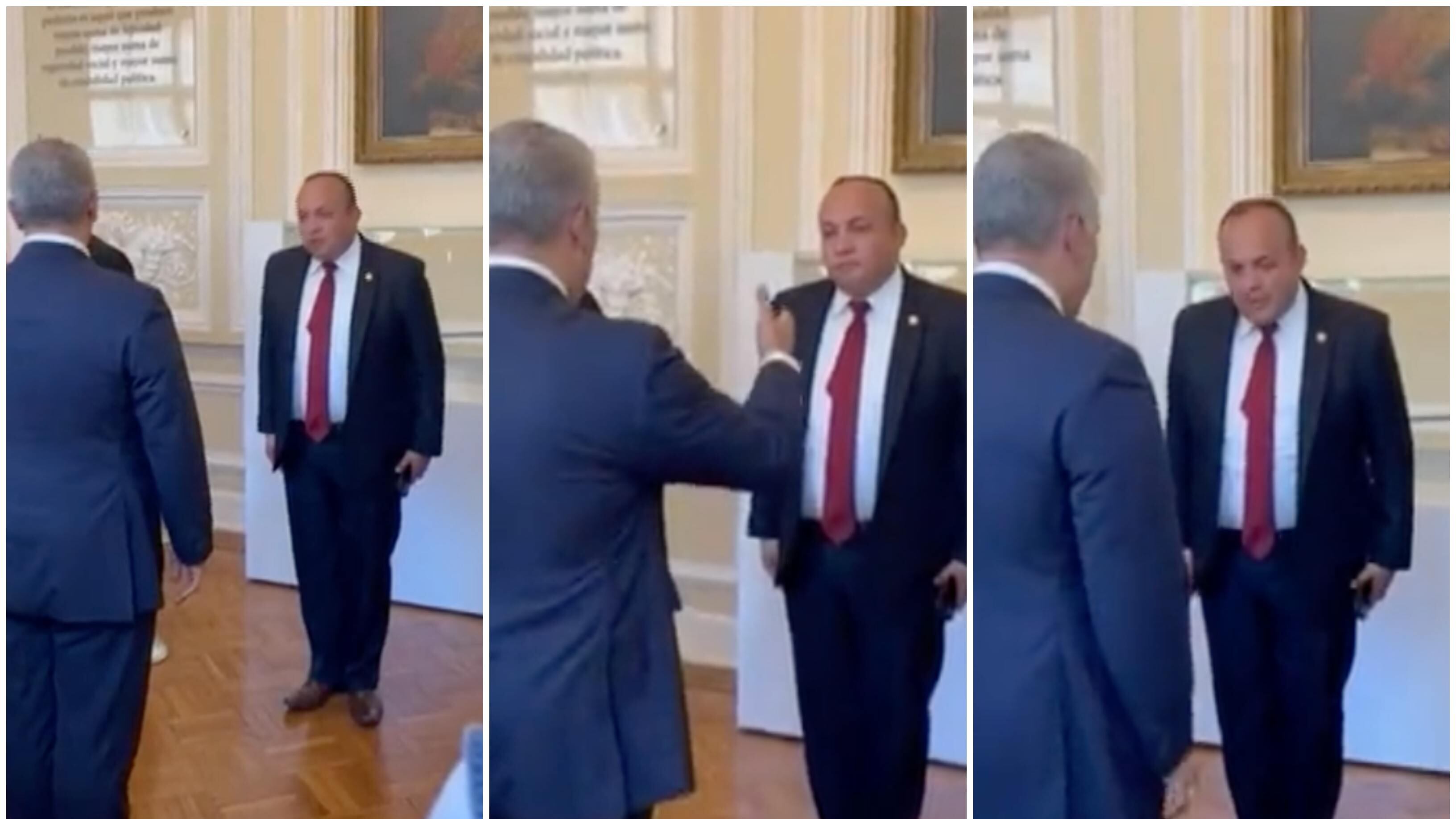 El expresidente Iván Duque al conocer la orden de sacar la espada de Bolívar y llevarla a la plaza, a la posesión de Gustavo Petro.