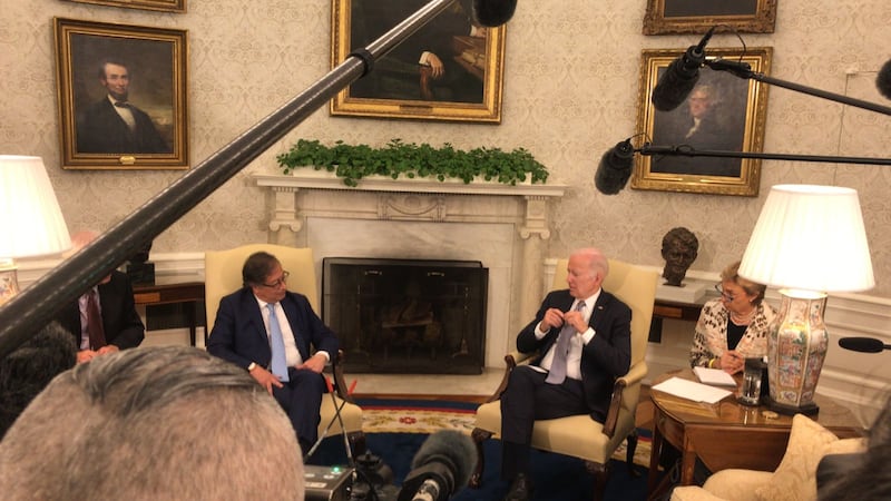 Joe Biden y Gustavo Petro reunidos en la Casa Blanca.