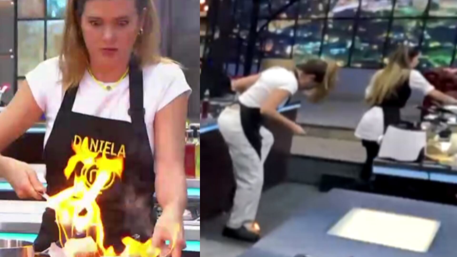 Daniela Tapia por poco incendia la cocina de MasterChef