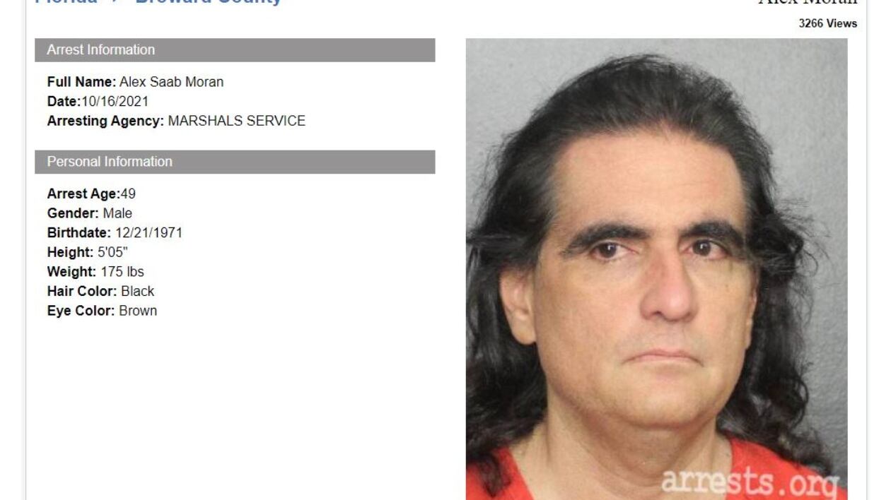 Alex Saad cuando fue extraditado a Estados Unidos.