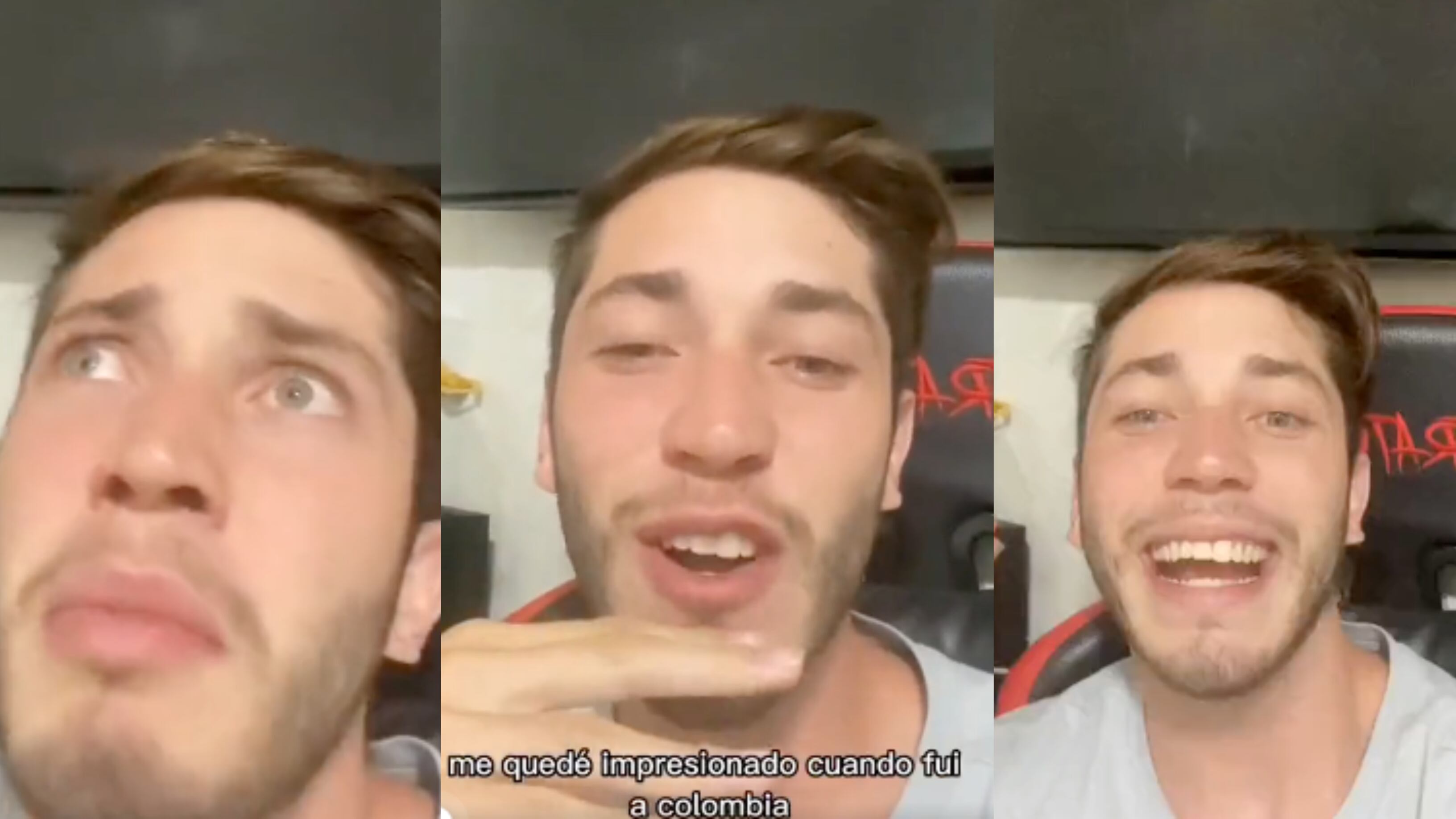 Video viral de chileno sorprendido con su viaje a Colombia