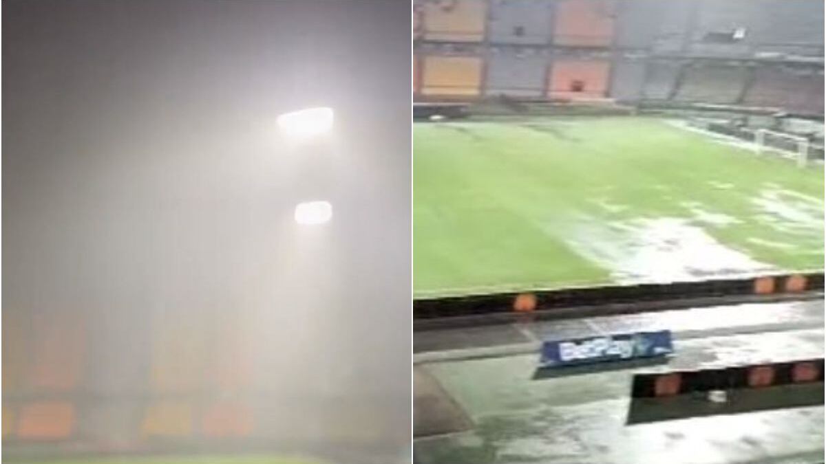 Se enlagunó el Atanasio Girardot antes del Nacional-Pasto por fuerte aguacero